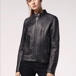 NWT Diesel R-Lory Moro Leather Jacket